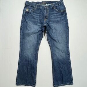 Cinch Carter Relaxed Fit Bootcut Jeans Cowboy Rodeo Blue Men's 40x33 (Tag 40x32)